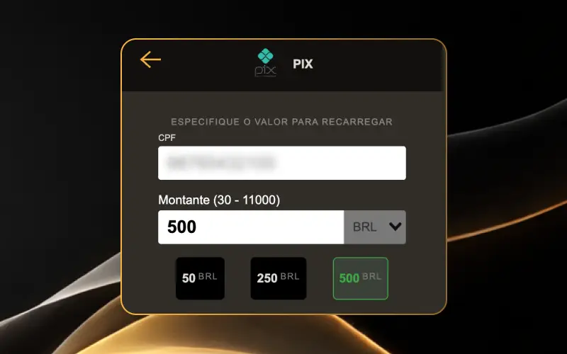 Realize seus depósitos e saques instantâneos salvando a memória de chave Pix rápida no app do Play Fortuna.