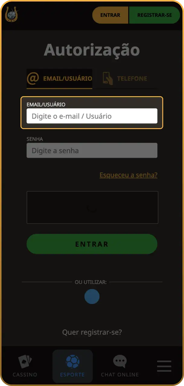 Insira seu endereço de e-mail atualizado para criar o seu cadastro no app do Play Fortuna.