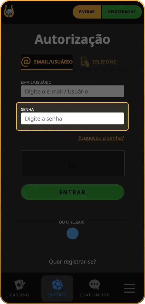 Escolha uma combinação forte para gerar uma senha segura dentro do app do Play Fortuna.