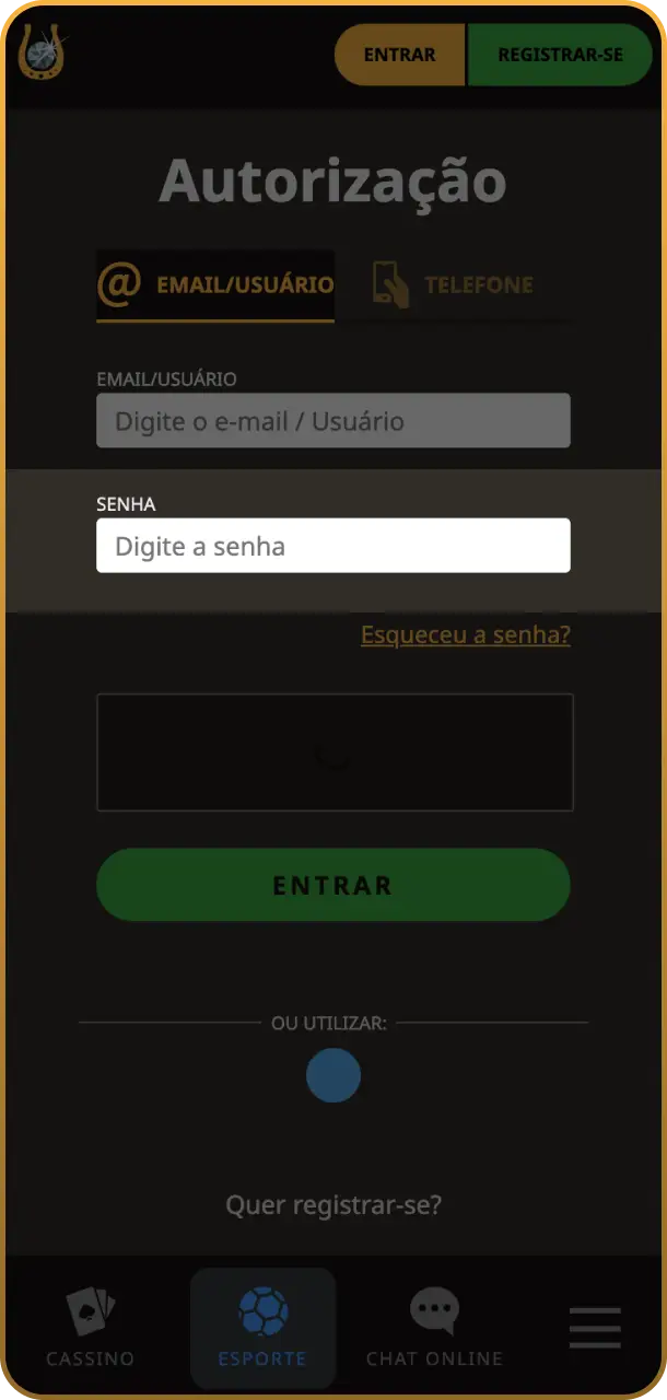 Digite a sua senha segura para acessar a plataforma oficial do Play Fortuna Brasil.